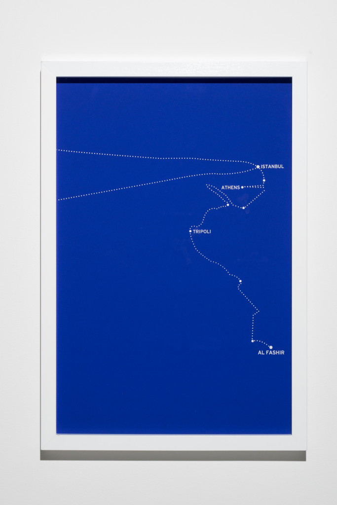 "The Constellations, Fig. 8." 2011. From "The Constellations Series". 8 silkscreen prints on paper. 2011. Mounted on aluminium and framed. 62x42cm